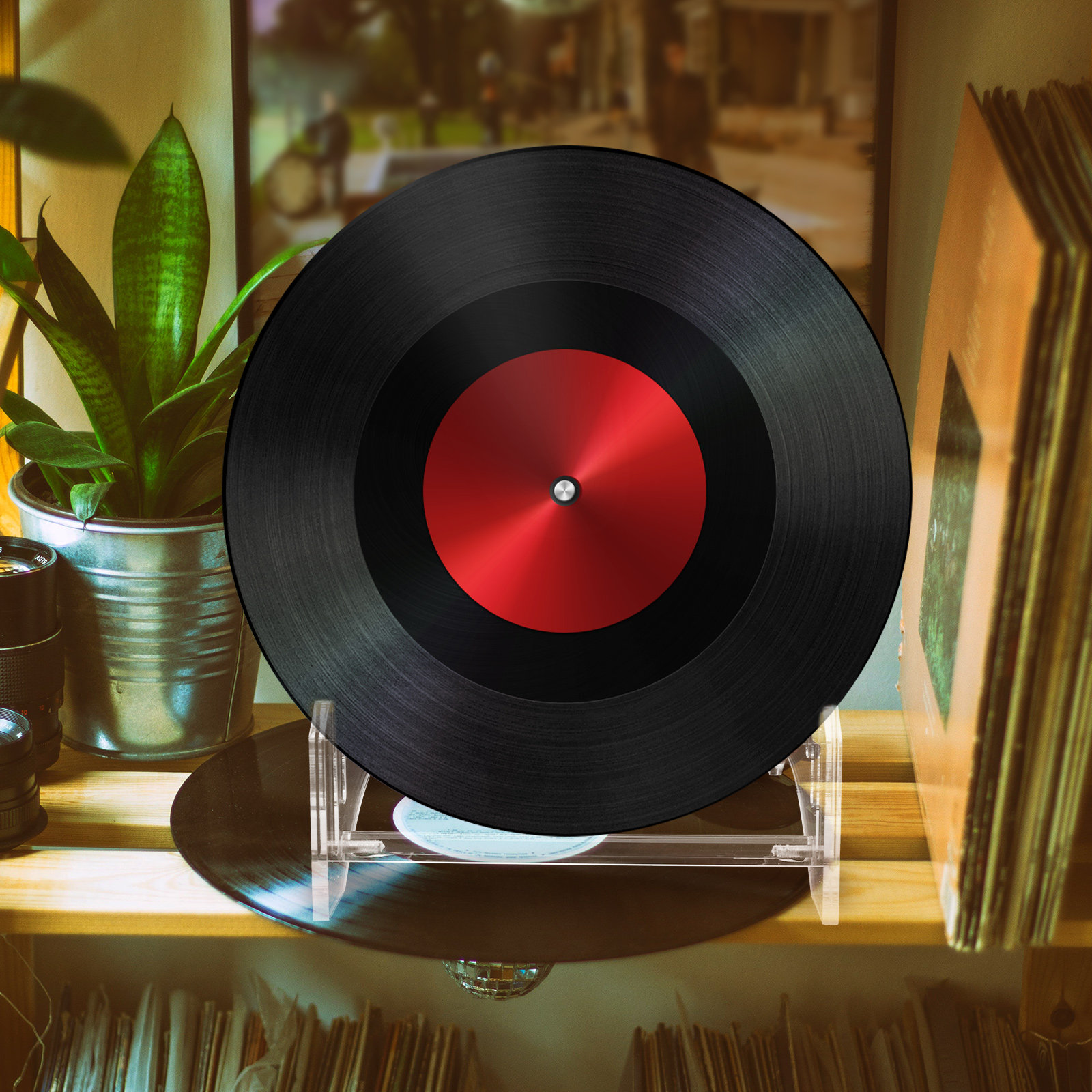 Magazines - Estante de exhibición de discos acrílicos