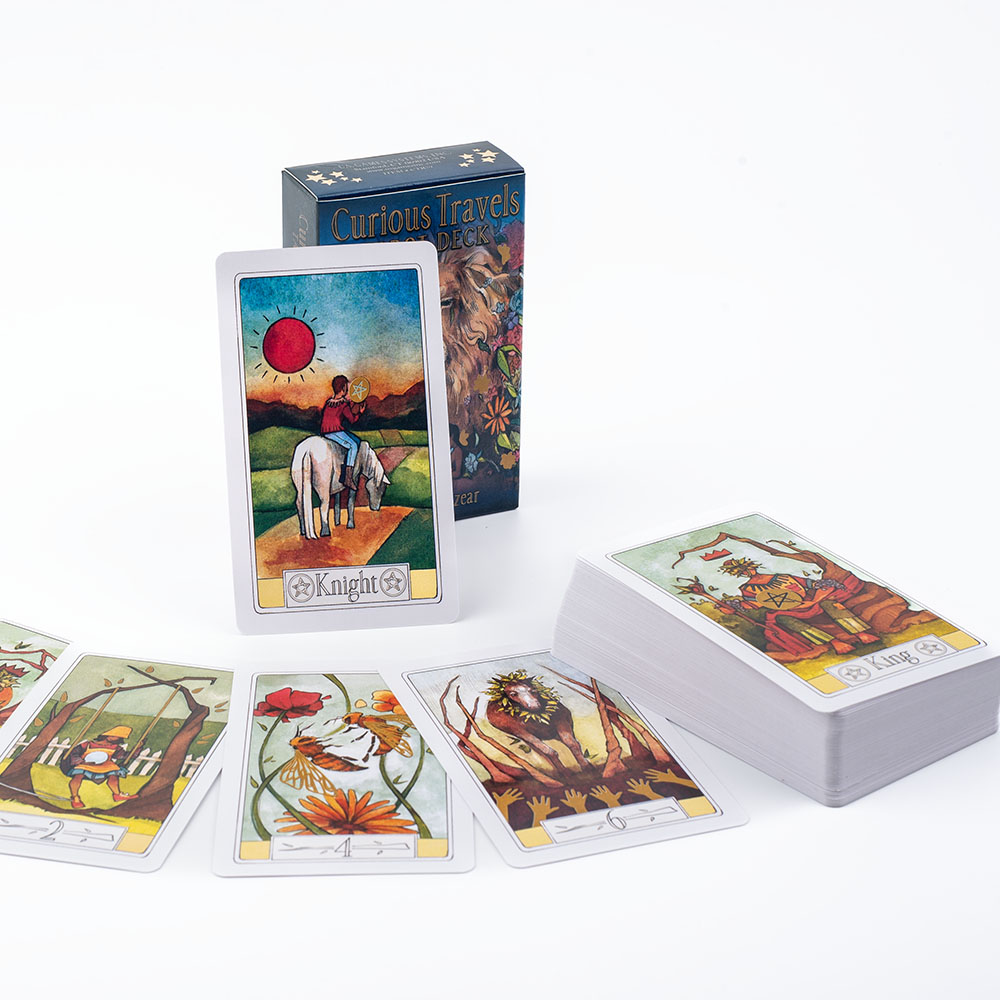 Tarot Deck With Guidebook - Tarot de viajes curiosidades, 10,3x6cm, compuesto