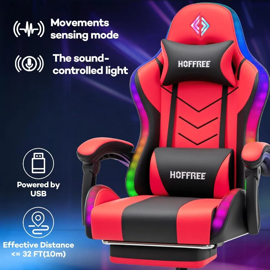 Silla de juego RGB con altavoc - Music reseña y precio