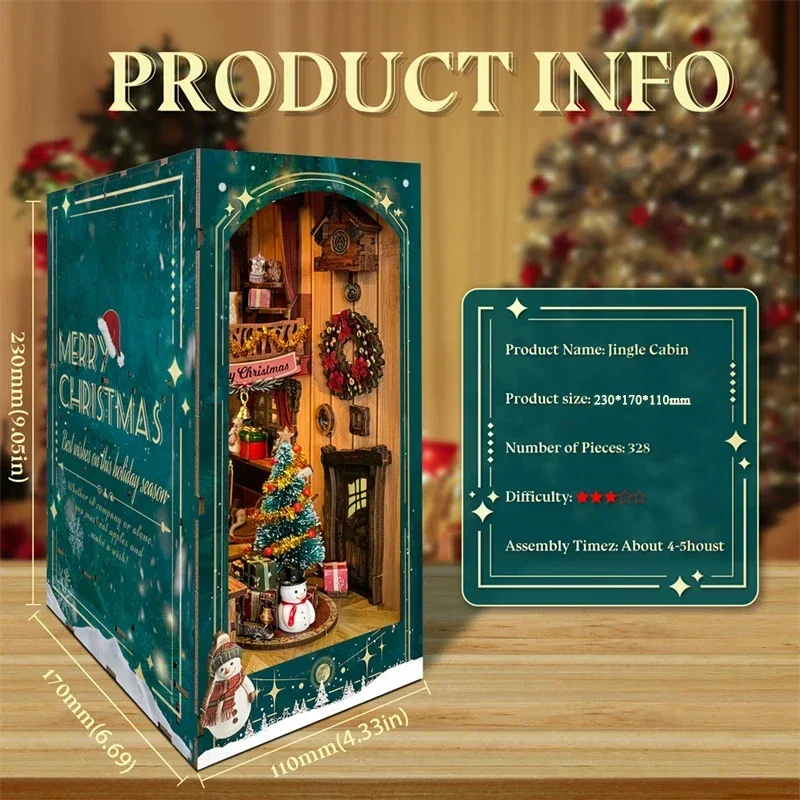 Kit de Miniatura de Madera par - Diy Wooden Book Nook Kit Shelf Insert reseña y precio