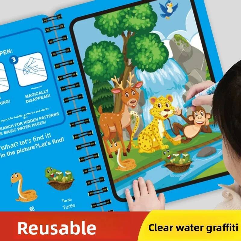 Juguetes Montessori, libro mág - Reusable Water Magic Coloring Book reseña y precio