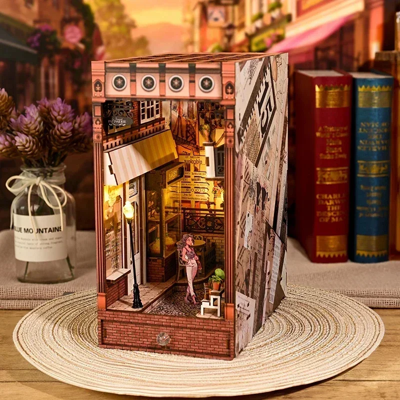 Nuevo Kit en miniatura de inse - Diy Wooden Book Nook Kit Shelf Insert reseña y precio