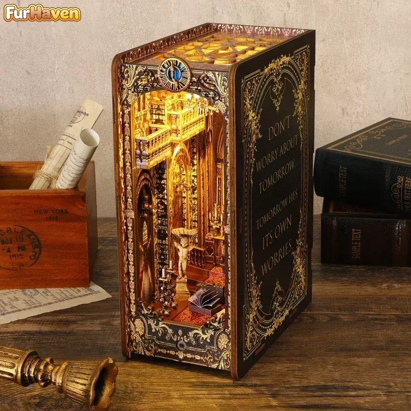 Kits de Inserción para Estante - Diy Wooden Book Nook Kit Shelf Insert reseña y precio