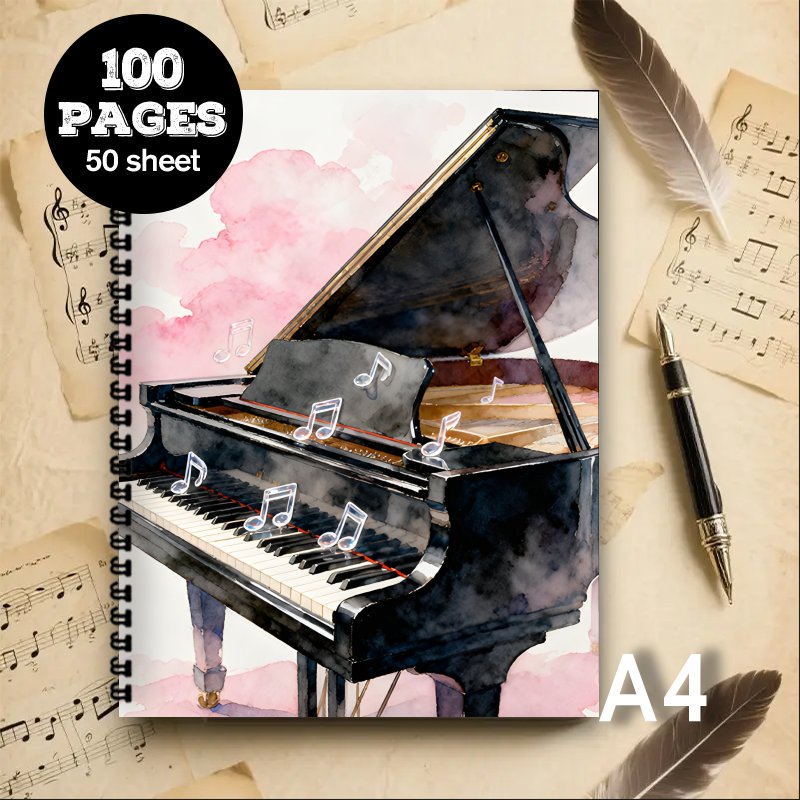 Cuaderno de Música Tamaño A4,  - Blank Sheet Music Notebook reseña y precio